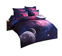 Stillshine 3D Mystérieuse sans Limite Galaxy Coloré Housse de Couette 200 x 200 cm + Taies (Cosmos mystérieux 2)