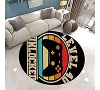 Stillshine. Gamepad Tapis de Sol Rond 3D Gaming Game Over Manette Casque Console de Jeu Vidéo Tapis de Sol Moderne et Créatif Coloré Tapis pour Salon, Zone de Jeu, Chaise Décor (Couleur 3,80 cm)