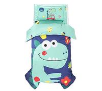 Stillshine. Literie pour Enfants 100% Coton, Parure de Lit Enfant - Dinosaure Animaux de La Forêt- Housse de Couette 120cm x 150cm + Taie Oreiller 40 cm x 60 cm pour Lit Junior/Bas Âge/Bambin/Bébé