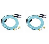 Stillshine. OM3 Câble à Fibres optiques Duplex multimode 50/125 ?m, Armure en Acier Inoxydable, Fiber Optic Cable (1 mètre x 2,LC à FC)