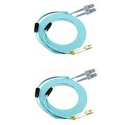 Stillshine. OM3 Câble à Fibres optiques Duplex multimode 50/125 ?m, Armure en Acier Inoxydable, Fiber Optic Cable (1 mètre x 2,LC à SC)