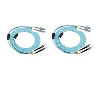 Stillshine. SC à St 10Gb OM3 Câble à Fibres optiques Duplex multimode 50/125 µm, Armure en Acier Inoxydable, Fiber Optic Cable SC-St (1 mètre x 2)