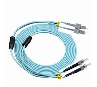 Stillshine. SC à St 10Gb OM3 Câble à Fibres optiques Duplex multimode 50/125 µm, Armure en Acier Inoxydable, Fiber Optic Cable SC-St (5 mètres)