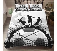 Stillshine Sports de Football Ensemble de literie Yin Yang Feu d'eau Multicolore Graffiti, Parures de lit Adulte 2 Personnes Housse de Couette Enfants Garçon Fille Microfibre (Football 14,140x200 cm)