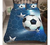 Stillshine Sports de Football Ensemble de literie Yin Yang Feu d'eau Multicolore Graffiti, Parures de lit Adulte 2 Personnes Housse de Couette Enfants Garçon Fille Microfibre (Football 2,240x220 cm)