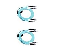 Stillshine. St à St 10Gb OM3 Câble à Fibres optiques Duplex multimode 50/125 µm, Armure en Acier Inoxydable, Fiber Optic Cable St-St (1 mètre x 2)