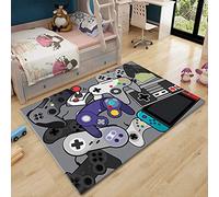 Stillshine. Tapis 3D Poignée Vidéo Manette Impression Tapis de Salon Chambre Chevet Couverture Lavable Rectangulaire Animé Animation Console de Jeu Décoration Tapis (Couleur 2,100 × 150 cm)