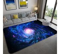 Stillshine. Tapis Rectangulaire Tourbillon Ciel Etoilé Galaxie Moderne Antidérapant Tapis Rampant Bleu 40×60 cm