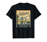 Stillwater Minnesota Affiche de Voyage Vintage T-Shirt Graphique avec Valeur