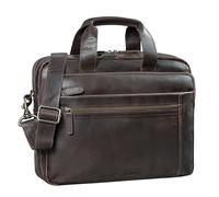 STILORD "Alberto Grand Sacoche Cuir pour Ordinateur 15,6 Pouces Homme Sac Bandoulière Cartable Travail DIN A4 avec Support Trolley Véritable Cuir Couleur:zamora - marron