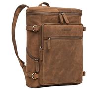 STILORD 'Alvar' Sac à Dos d'affaires Cuir pour Hommes pour Ordinateur Portable jusqu'à 15,6' Sac a Dos ordi Portable Sac à Dos de Ville Hommes, Couleur:Tan - Marron - Scuro