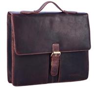 STILORD 'Aurelio' Porte-Documents en Cuir avec Poignée Pochette de Documents DIN A4 pour Appareils 13,3 Pouces Vintage Business Sac d'affaires, Couleur:Kara - Marron