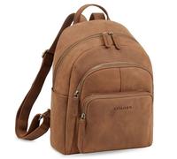 STILORD Bea Sac à Dos en Cuir pour Femme - Sac à Dos élégant Leger en Cuir véritable - Voyage Sac à Dos Vintage spacieuxs - Sac à Dos de Jour Anti-Vol pour Femmes Couleur:Tan - Marron - Scuro