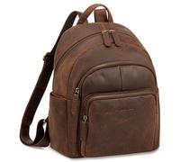 STILORD 'Bea' Sac à Dos en Cuir pour Femme - Sac à Dos élégant Leger en Cuir véritable - Voyage Sac à Dos Vintage spacieuxs - Sac à Dos de Jour Anti-Vol pour Femmes, Couleur:maraska - Marron