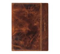 STILORD 'Bernhard' Porte-Documents A5 en Cuir Business Organisateur de Conférence Porte-Document en Cuir Véritable Pochette, Couleur:Cannes - Marron