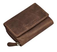 STILORD "Beverly Portefeuille Femme Cuir Taille Moyenne Porte Monnaie Cuir Veritable Porte Feuille Moyen Format avec Fermeture éclair Poche à Monnaie et Porte-Cartes RFID Couleur:Marron Moyen