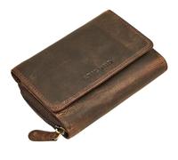 STILORD "Beverly Portefeuille Femme Cuir Taille Moyenne Porte Monnaie Cuir Veritable Porte Feuille Moyen Format avec Fermeture éclair Poche à Monnaie et Porte-Cartes RFID Couleur:Kreta - Brun