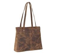 STILORD 'Brenda' Sac Fourre Tout Femme Cuir Sac à Main Porté Épaule Sac Cabas pour Femme idéal comme Sac Travail Sac Étudiante en Cuir Vértable, Couleur:Colorado - Marron
