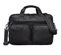 STILORD Caesar Porte-Documents en Cuir pour Ordinateur Portable 15,6 Pouces Vintage Sac à Bandoulière DIN A4 Mallette Sac d'affaires Couleur:ossidiana Nero