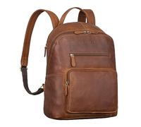 STILORD 'Caius' Sac à Dos Jour Cuir Femmes et Hommes Sac à Dos ordi 10,1 Pouces Sac à Dos étudiants Sac à Dos Ville Hommes, Couleur:Cognac Marron