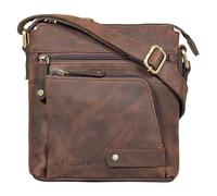 STILORD 'Cameron' Petit Sac à Bandoulière Cuir Sacoche à l'Épaule Vintage Sac Messager pour Tablette 8.4 Pouces A5 Documents Besace en Cuir Véritable, Couleur:zamora - marron