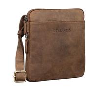STILORD 'Carson' Sacoches Hommes Bandoulière Cuir Vintage Sac à Bandoulière Petit Sac Messager pour Homme en Cuir véritable, Couleur:marron moyen