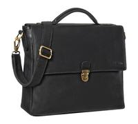 STILORD 'Chase' Serviette Business Homme Cuir Porte-Documents A4 Vintage Cartable à Bandoulière Sac d'affaires de Bureau Classique Trolley Attachable, Couleur:Noir