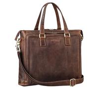 STILORD 'Claire' Sac Business Femme en Cuir Véritable 15 Pouces | Cartable | Sacoche pour Ordinateur Portable DIN A4 | Sac à Bandoulière et à Main pour Bureau, Couleur:Soria - Marron