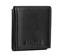STILORD 'Cody' Mini Portefeuille Cuir Vintage Porte-Monnaie Étui Pochette pour Monnaie pour Hommes Femmes en Cuir Véritable, Couleur:Noir