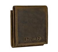 STILORD 'Cody' Mini Portefeuille Cuir Vintage Porte-Monnaie Étui Pochette pour Monnaie pour Hommes Femmes en Cuir Véritable, Couleur:Marron Moyen