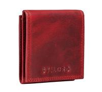 STILORD 'Cody' Mini Portefeuille Cuir Vintage Porte-Monnaie Étui Pochette pour Monnaie pour Hommes Femmes en Cuir Véritable, Couleur:Kara - Rosso