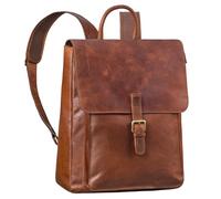 STILORD 'Debbie' Sac à Dos Femme Cuir Grand Sac à Dos de Ville Vintage Sac a Main Loisir Retro Daypack Antivol Sac Travail Élégant pour Ordinateur Portable 15.6 Pouces, Couleur:Cognac Marron