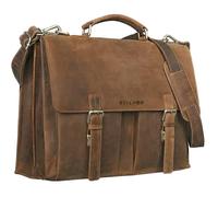 STILORD Detroit Grand Sacoche Porte Document Homme en Cuir Véritable - Cartable Ordinateur 15,6-16 Pouces Vintage - comme Serviette Professeur ou Sac pour Le Cours Couleur:Marron Moyen