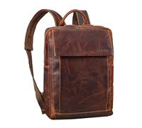 STILORD Eliano Sac à Dos en Cuir Véritable pour Femmes et Hommes - Sac à Dos Ordinateur Portable 15-16 Pouces - Sac à Dos de Voyage avec Système de Fixation pour Trolley Couleur: Salerno - Marron