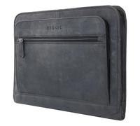 STILORD 'Elton' Conférencier A4 Cuir Véritable Vintage Organiseur Porte-Documents Housse pour MacBooks de 13,3 Pouces Classeur Portfolio en Cuir, Couleur:Carbon - Gris