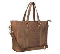 STILORD 'Emmeline' Sac Cabas Professionnel Cuir Grand Sac à Bandoulière Vintage pour Femmes Grand Sac à Main Vintage Élégant pour Ordinateur 13,3 Pouces, Couleur:marron moyen