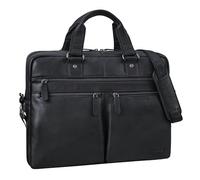 STILORD 'Eugen' Porte-Documents en Cuir pour Ordinateur 15,6 Pouces Vintage Sacoche de Bureau DIN A4 Ordinateur Portable Business Porte-Documents, Couleur:ossidiana Nero
