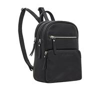 STILORD 'Fabienne' Sac à Dos feminin petit cuir véritable mode Sac de transport anti-voleur Sac de tous les Jours, Couleur:noir