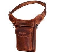 STILORD Frankie Sac Banane Cuir Vintage Élégante Sacoche Croisé Sac de Ceinture Cuir Véritable Homme Femme Crossbody Bag pour Sport Voyages Travail Festival Couleur:Kara - Cognac