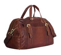 STILORD 'Georgia' Sac de Voyage Week-End Cuir Fourre-Tout Marron Vintage pour Homme et Femme idéal pour Sport Excursion Congé et Voyage d'affaires, Couleur:Cognac - Marron foncé