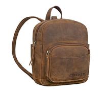 STILORD Gerda Mini Sac à Dos Femme Cuir Vintage Daypack Petit Sac a Dos Jour Sac à Main Moderne à Dos Cuir véritable Haute qualité Couleur:vinto - Marron