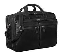 STILORD 'Gigantus' Sacoche Cuir Homme XXL Serviette en Cuir Sac d'enseignant Sac d'affaire Sac bandoulière Homme Sac Professeur Femme, Couleur:Noir