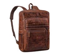 STILORD 'Gilbert' Grand Sac à Dos Cuir Homme et Femme Sac à Dos Ordinateur Portable 15-16 Pouces Sac a Dos Travail Cuir Véritable Université Sac a Dos PC Portable, Couleur:salerno - marron
