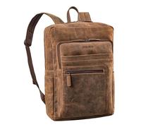 STILORD 'Gilbert' Grand Sac à Dos Cuir Homme et Femme Sac à Dos Ordinateur Portable 15-16 Pouces Sac a Dos Travail Cuir Véritable Université Sac a Dos PC Portable, Couleur:bergamo - marron