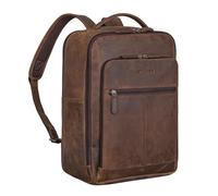 STILORD 'Gordon' Sac a Dos Cuir Hommes et Femmes pour Ordinateur Portable 17 Pouces Backpack Polyvalent pour Business et Messenger, Couleur:Zamora - Marron
