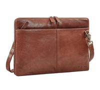 STILORD "Graham Sacoche Ordinateur 15.6 Pouces Cuir Étroit Cartable Cuir Véritable Sac Ordi Portable Grand Sac Bandoulière Pc Portable avec Sangle Amovible Homme & Femme Couleur:maraska - marron
