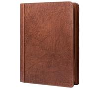 STILORD 'Gus' Conférencier Cuir A4 Vintage avec Porte-Bloc Porte-Documents en Cuir Véritable avec Compartiment Grande Organisateur Zippé Porte Documents, Couleur:Milano - Marron