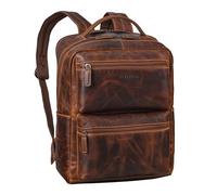 STILORD Gustavo Sac a Dos Grande Capacité Cuir Véritable - Sac a Dos Ordinateur Portable 15-16 Pouces - Sac à Dos Travail Homme et Femme Stylé avec Fixation Trolley Couleur:luino - Marron