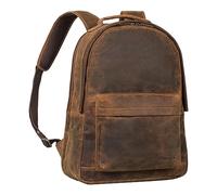 STILORD 'Hagen' Sac à Dos Cuir Femme et Homme Sac à Dos Ordinateur Portable 17 Pouces Cuir Sac a Dos Scolaire Sac à Dos Jour Homme, Couleur:Calais - Marron