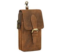 STILORD 'Harper' Sac de Ceinture Portable Vintage Sac Banane Porte Téléphone Petit Pochette en Cuir pour Homme Femme pour Sport Voyages Courrir Cuir Véritable, Couleur:Avani - Marron